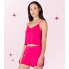 Paris Hilton Women’s Short Sleeve Top and Shorts Comfy 2 piece Pajama Set(Pink)