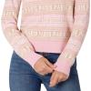 Paris Hilton Women’s Soft Knit Crew Neck Sweater Long Sleeves Cozy(Brown)