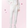 Paris Hilton Women’s Sporty Embellished Drawstring Jogger Sweatpants(Cream)