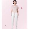 Paris Hilton Women’s Sporty Embellished Drawstring Jogger Sweatpants(Cream)