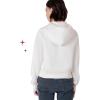 Paris Hilton Women’s Sporty Embellished Sweatshirt Hoodie(Cream)