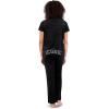 Paris Hilton Women’s Top and Pants Comfy 2 piece Pajama Sets(Black Iconic)