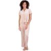 Paris Hilton Women’s Top and Pants Comfy 2 piece Pajama Sets(Blush Pink Iconic)