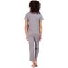 Paris Hilton Women’s Top and Pants Comfy 2 piece Pajama Sets(Light Grey Iconic)