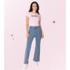 Paris Hilton Women’s Wide Leg Flare High Rise Stretch Denim Jeans