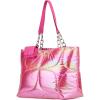 Paris Hilton Casson Puffy Quilted Oversized Tote with Chain Strap and Removable Headphones Holder(Casson Pink)