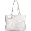 Paris Hilton Casson Puffy Quilted Oversized Tote with Chain Strap and Removable Headphones Holder(Casson Silver)