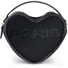 Paris Hilton Infinity Heart Crossbody Purse Small Bag(Black)