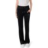 Paris Hilton Women’s Embellished Paris Drawstring Yoga Pants, Black(Black)