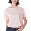 Paris Hilton Women’s Fashion T-Shirt Embellished Graphics Short Sleeve Crew Neck Tops(Light Pink Boss Babe)
