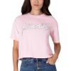 Paris Hilton Women’s Fashion T-Shirt Embellished Graphics Short Sleeve Crew Neck Tops(Paris Pink)