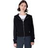 Paris Hilton Women’s Sporty Embellished Sweatshirt Hoodie(Black)