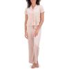 Paris Hilton Women’s Top and Pants Comfy 2 piece Pajama Sets(Blush Pink Iconic)