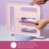 Paris Hilton 4-Slot Storage Bag Organizer, Multipurpose Kitchen Drawer and Wall-Mounted Organizer for Gallon, Quart, Sandwich and Snack Bags, Pink