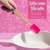 Paris Hilton 5-Piece Mini Silicone Spatula Set, Heat Resistant Kitchen Utensils, Pink