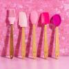Paris Hilton 5-Piece Mini Silicone Spatula Set, Heat Resistant Kitchen Utensils, Pink