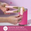 Paris Hilton Can Opener with Built-In Bottle Opener, Easy-Turn Knob & Soft-Grip Handles for Iconic Kitchen Convenience, Pink and Gold