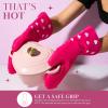 Paris Hilton Oven Mitt Set with Heart Design, Heat Resistant Pot Holders Featuring Non-Slip Textured Silicone Grips, 2-Piece Set, Pink(Hearts)