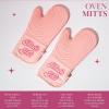 Paris Hilton Oven Mitt Set with Heart Design, Heat Resistant Pot Holders Featuring Non-Slip Textured Silicone Grips, 2-Piece Set, Pink(That’s Hot)