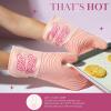 Paris Hilton Oven Mitt Set with Heart Design, Heat Resistant Pot Holders Featuring Non-Slip Textured Silicone Grips, 2-Piece Set, Pink(That’s Hot)