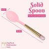 Paris Hilton Slotted Turner with Pink Jewel Shaped Handle, Heat-Resistant up to 400°F, Dishwasher Safe Kitchen Tools and Utensil, Pink and Gold(Solid Spoon)