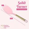 Paris Hilton Slotted Turner with Pink Jewel Shaped Handle, Heat-Resistant up to 400°F, Dishwasher Safe Kitchen Tools and Utensil, Pink and Gold(Solid Turner)