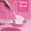 Paris Hilton Slotted Turner with Pink Jewel Shaped Handle, Heat-Resistant up to 400°F, Dishwasher Safe Kitchen Tools and Utensil, Pink and Gold(Solid Turner)