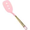 Paris Hilton Slotted Turner with Pink Jewel Shaped Handle, Heat-Resistant up to 400°F, Dishwasher Safe Kitchen Tools and Utensil, Pink and Gold(Slotted Turner)