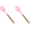 Paris Hilton Slotted Turner with Pink Jewel Shaped Handle, Heat-Resistant up to 400°F, Dishwasher Safe Kitchen Tools and Utensil, Pink and Gold(Solid Spoon (Pack of 2))