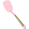 Paris Hilton Slotted Turner with Pink Jewel Shaped Handle, Heat-Resistant up to 400°F, Dishwasher Safe Kitchen Tools and Utensil, Pink and Gold(Solid Turner)