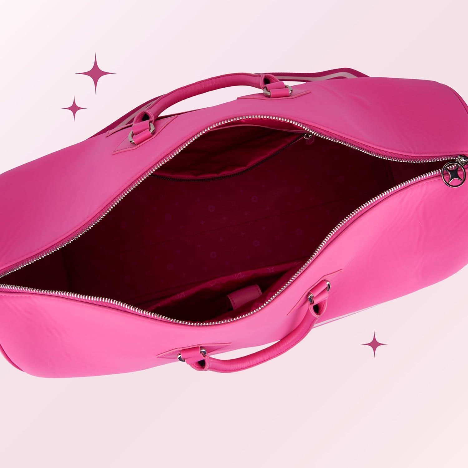 imageParis Hilton York Black Duffle Bag with removable Strap and SLIV Card CasePink York