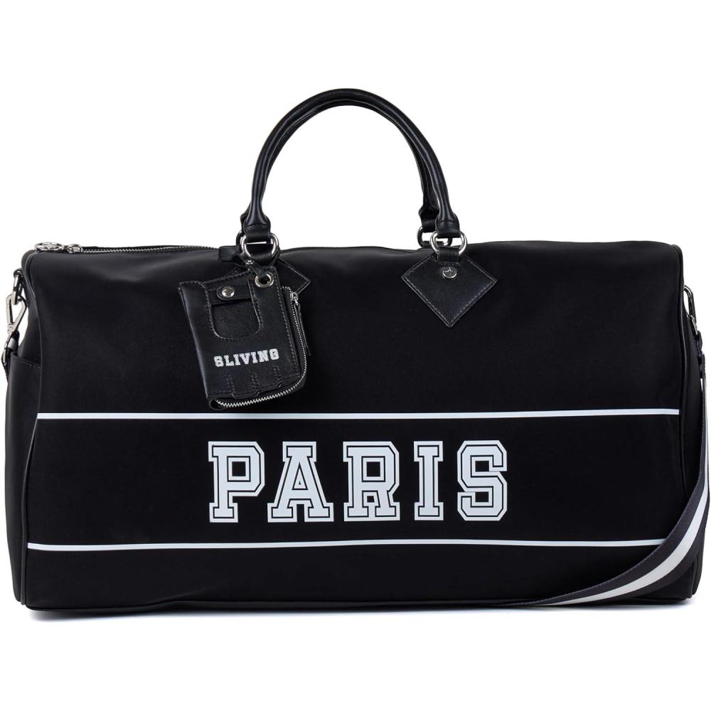 imageParis Hilton York Black Duffle Bag with removable Strap and SLIV Card CaseBlack York