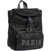 Paris Hilton Paxton Small Drawstring Rucksack Fashion Backpack, Black(Black)