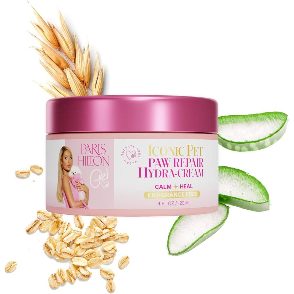 imageParis Hilton Paw Repair Cream SulfateFree ampamp FragranceFree 120ml Hypoallergenic Nourishing Dog Cream for Soft Healthy Paw Pads
