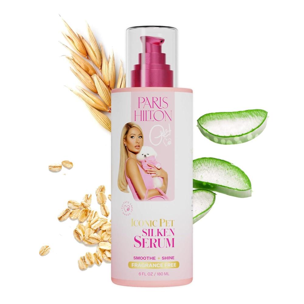 imageParis Hilton SulfateFree Pet Silken Serum 180ml Hypoallergenic ampamp FragranceFree Dog Coat Serum for Sleek Shine Frizz Control All Breeds