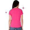 Paris Hilton Women’s Fashion T-Shirt Embellished Graphics Short Sleeve Crew Neck Tops(Hot Pink Ph)