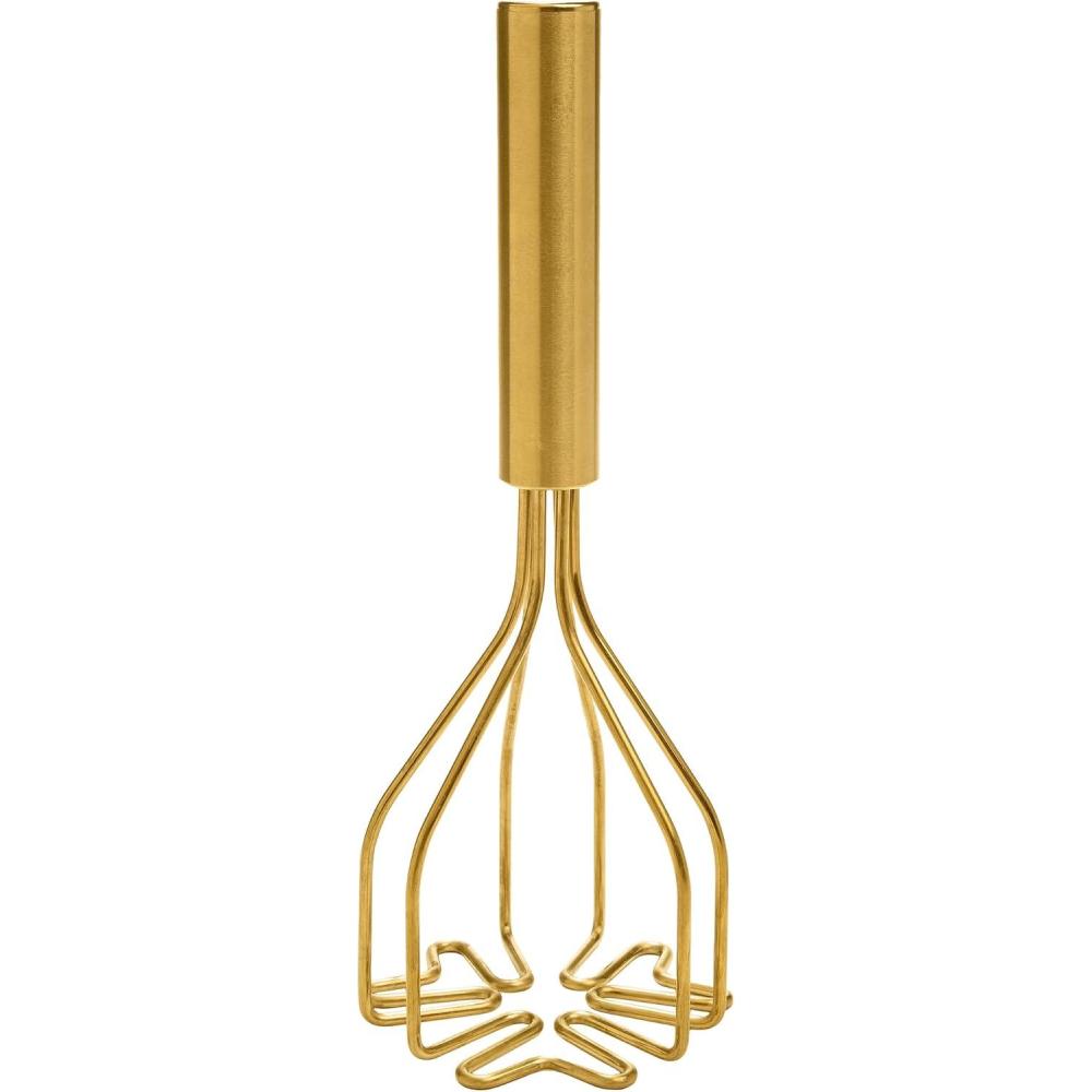 imageParis Hilton Potato Masher HeartShaped Stainless Steel Design NonSlip Handle Dishwasher Safe PinkGold