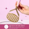 Paris Hilton Potato Masher, Heart-Shaped Stainless Steel Design, Non-Slip Handle, Dishwasher Safe, Pink(Pink and Gold)