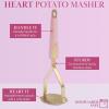 Paris Hilton Potato Masher, Heart-Shaped Stainless Steel Design, Non-Slip Handle, Dishwasher Safe, Pink(Pink and Gold)