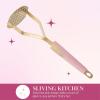Paris Hilton Potato Masher, Heart-Shaped Stainless Steel Design, Non-Slip Handle, Dishwasher Safe, Pink(Pink and Gold)