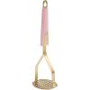Paris Hilton Potato Masher, Heart-Shaped Stainless Steel Design, Non-Slip Handle, Dishwasher Safe, Pink(Pink and Gold)