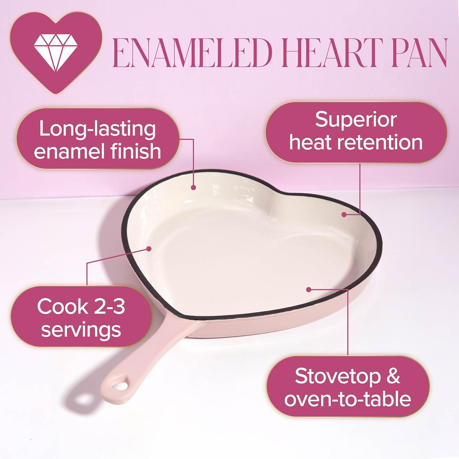 imageParis Hilton PH 10in CI Enameled Heart Pan PK