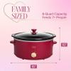 Paris Hilton 3.5-Quart Manual Slow Cooker, Features Three Settings (Low, High, Warm), Naturally Nonstick and Dishwasher Safe Stoneware Insert, Family Sized Capacity, White(Berry)