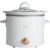Paris Hilton 3.5-Quart Manual Slow Cooker, Features Three Settings (Low, High, Warm), Naturally Nonstick and Dishwasher Safe Stoneware Insert, Family Sized Capacity, White(White)