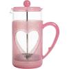 Paris Hilton 8-Cup French Press Coffee Maker, Durable Borosilicate Glass with Stainless Steel Filter, Heat-Resistant Design for Daily Use, 34-Ounce, Pink