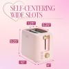 Paris Hilton 2-Slice Toaster, Extra-Wide Slots, 7 Browning Settings, Bagel & Defrost Functions, Removable Crumb Tray, Pink(Pink)