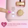 Paris Hilton 2-Slice Toaster, Extra-Wide Slots, 7 Browning Settings, Bagel & Defrost Functions, Removable Crumb Tray, Pink(Pink)