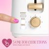 Paris Hilton 2-Slice Toaster, Extra-Wide Slots, 7 Browning Settings, Bagel & Defrost Functions, Removable Crumb Tray, Pink(White)
