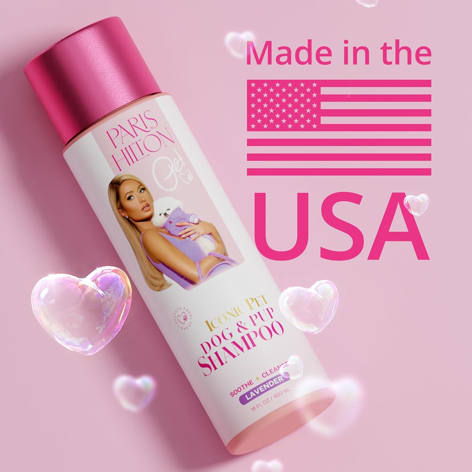 image:imageParis Hilton Dog Shampoo Sweet Pea amp Vanilla Fresh Scent SulfateFree Vegan amp Hypoallergenic for All Dog Breeds with Oatmeal amp Aloe for Healthy Coats Reduced Shed amp ShowReady Grooming 16oz480mlLavender