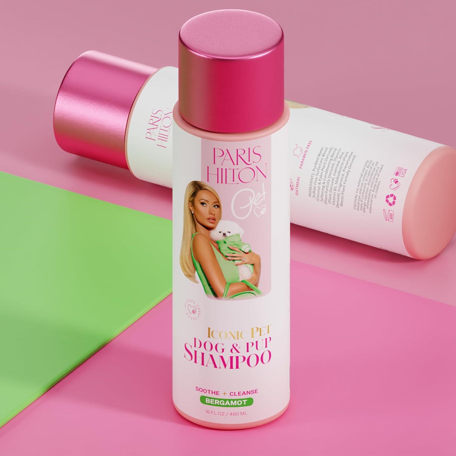 image:imageParis Hilton Dog Shampoo Sweet Pea amp Vanilla Fresh Scent SulfateFree Vegan amp Hypoallergenic for All Dog Breeds with Oatmeal amp Aloe for Healthy Coats Reduced Shed amp ShowReady Grooming 16oz480mlBergamot